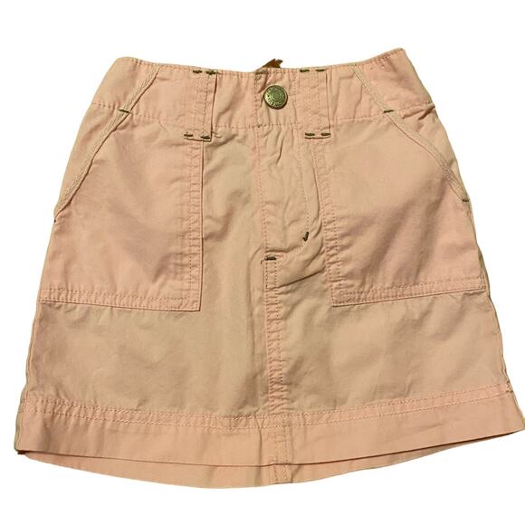 Old Navy Pale Pink Lightweight Elastic Waist Cargo Utility Jean Skirt Size 3T - Picture 1 of 3